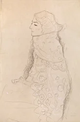 Sitzende Frau